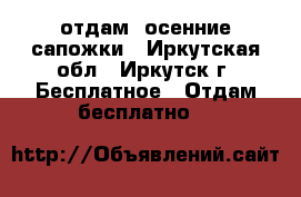 отдам! осенние сапожки - Иркутская обл., Иркутск г. Бесплатное » Отдам бесплатно   